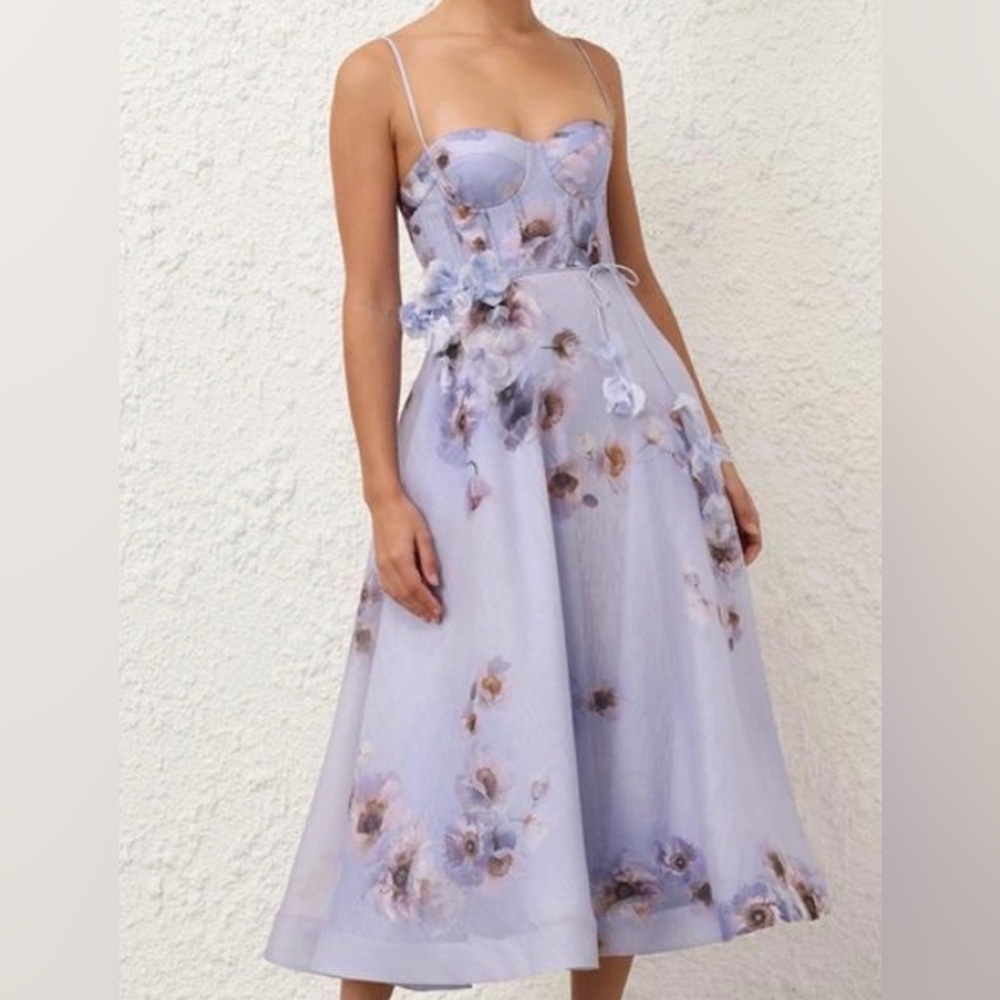 Zimmermann Hypnotic Lilac Picnic floral-print midi dress